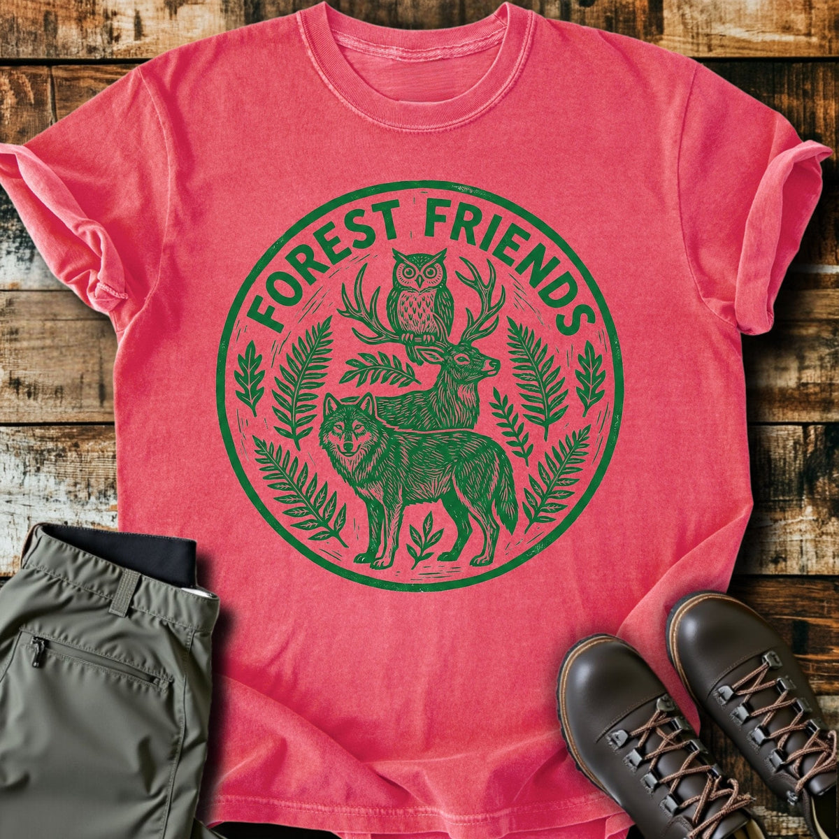 Forest Friends T-Shirt - Funny Hiking Graphic Tee - Gift for Hikers - Unisex