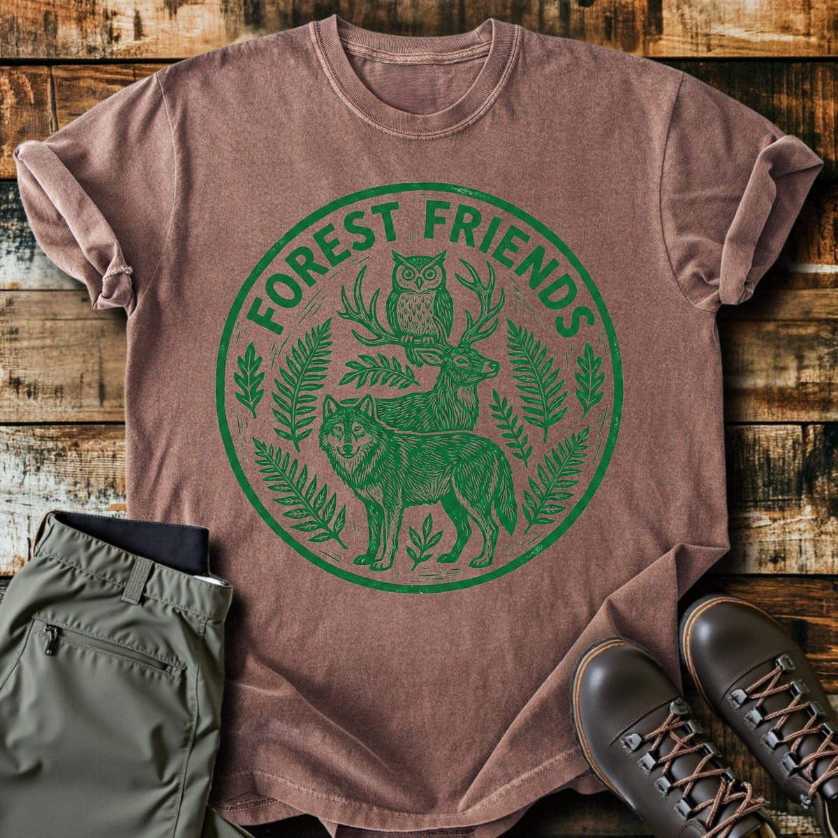 Forest Friends T-Shirt - Funny Hiking Graphic Tee - Gift for Hikers - Unisex
