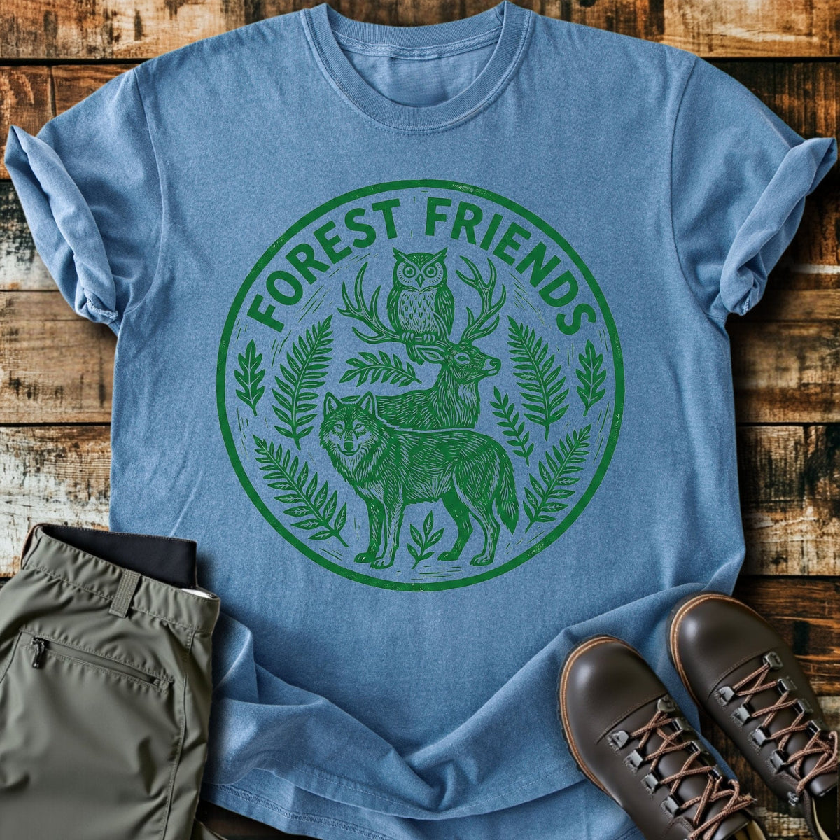 Forest Friends T-Shirt - Funny Hiking Graphic Tee - Gift for Hikers - Unisex