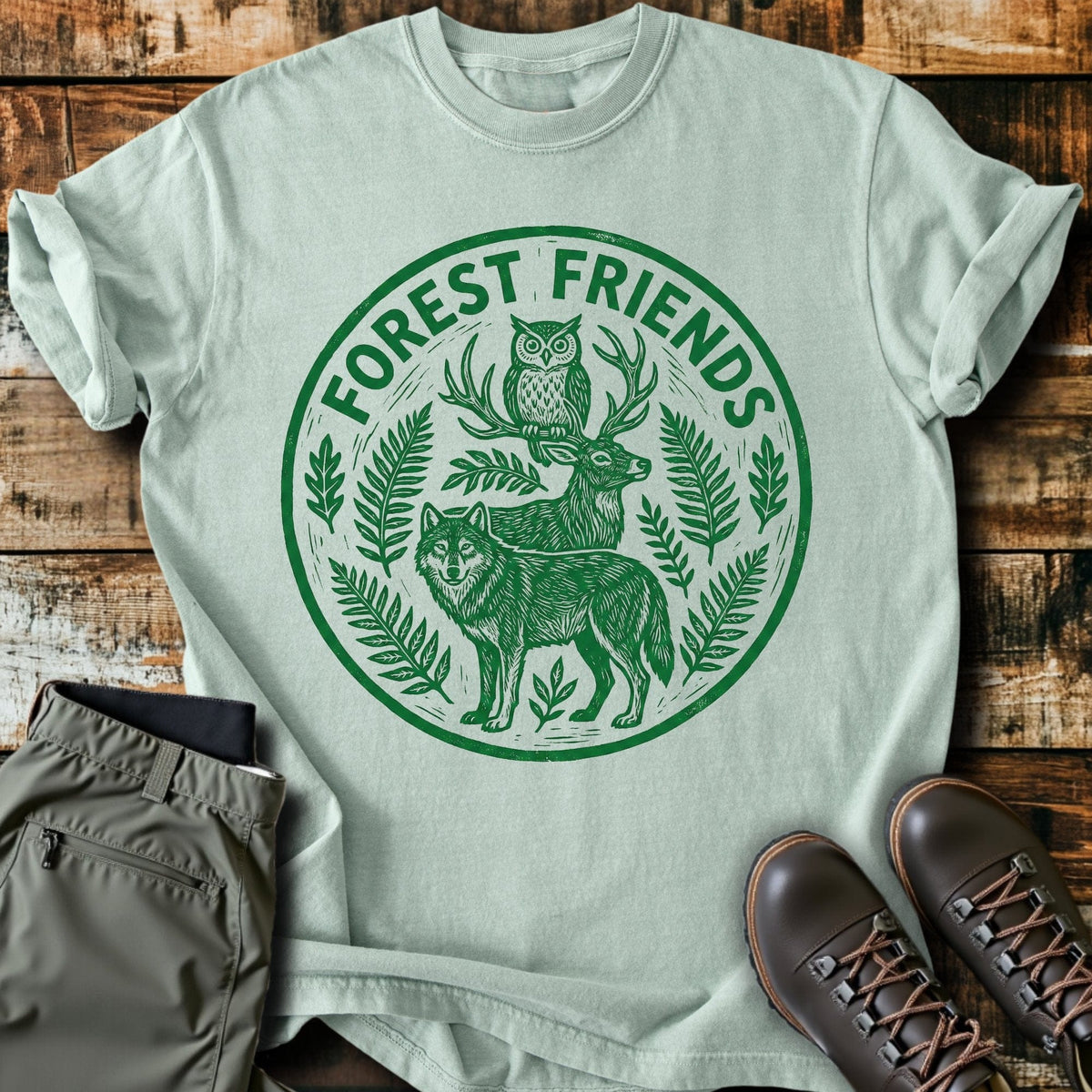 Forest Friends T-Shirt - Funny Hiking Graphic Tee - Gift for Hikers - Unisex