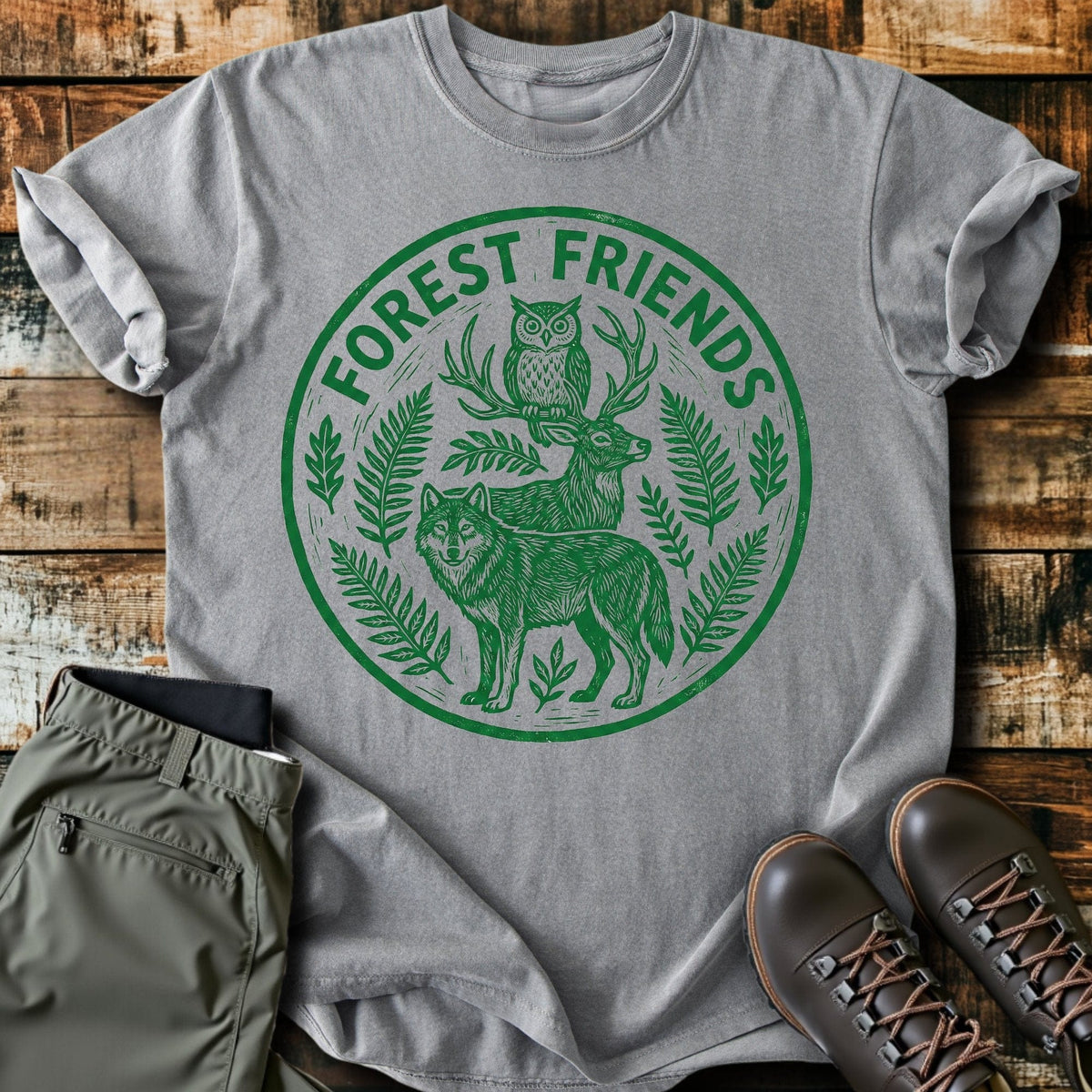 Forest Friends T-Shirt - Funny Hiking Graphic Tee - Gift for Hikers - Unisex