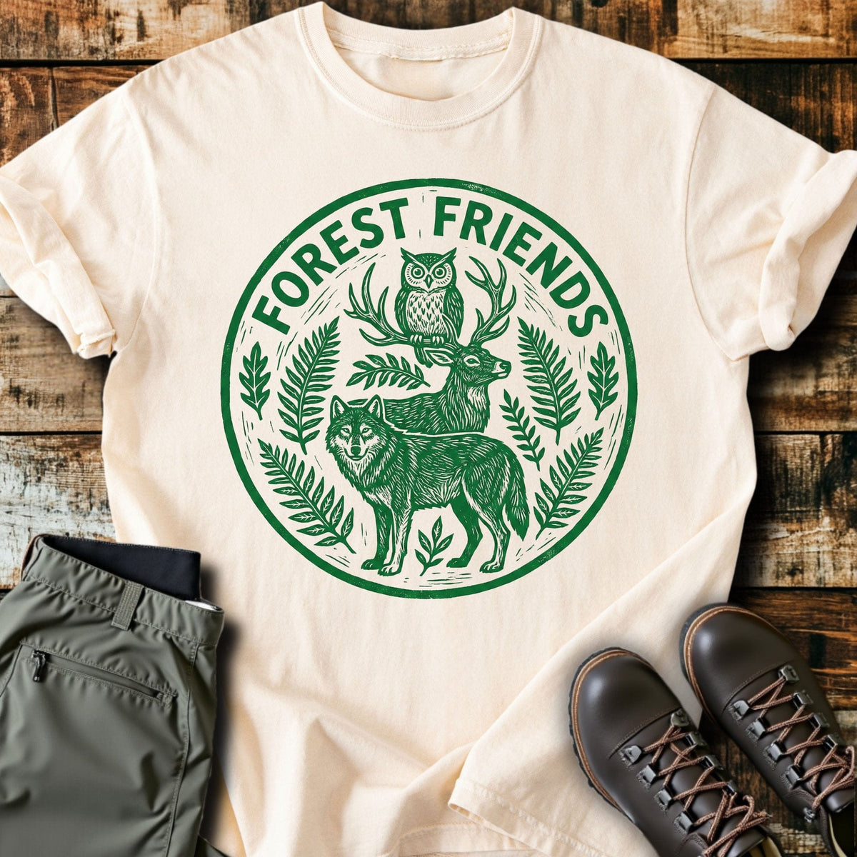 Forest Friends T-Shirt - Funny Hiking Graphic Tee - Gift for Hikers - Unisex
