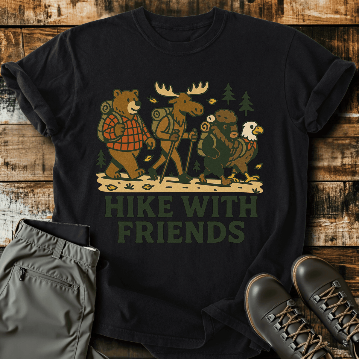 Hike With Friends T-Shirt - Graphic Tee - Gift for Hikers - Unisex