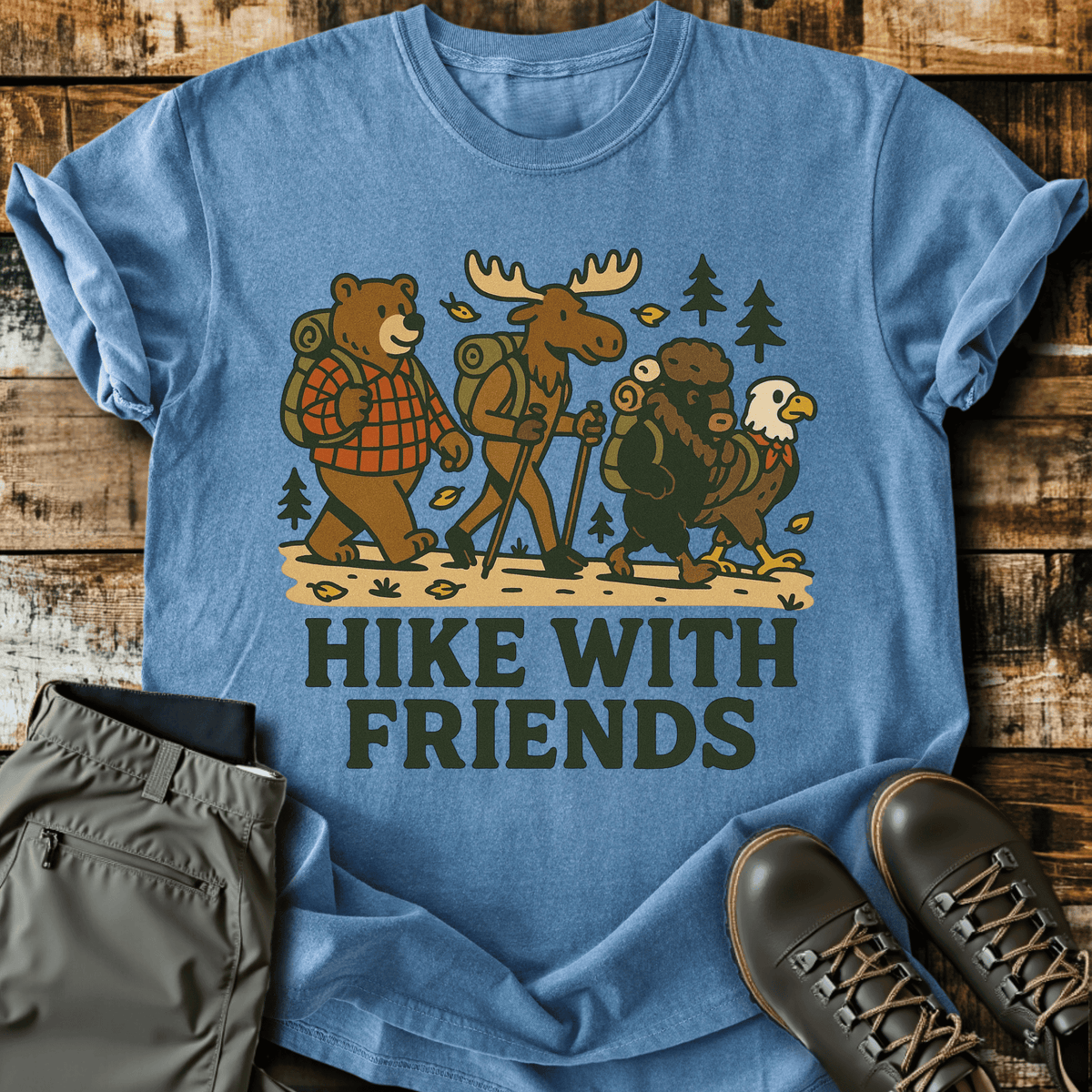 Hike With Friends T-Shirt - Graphic Tee - Gift for Hikers - Unisex