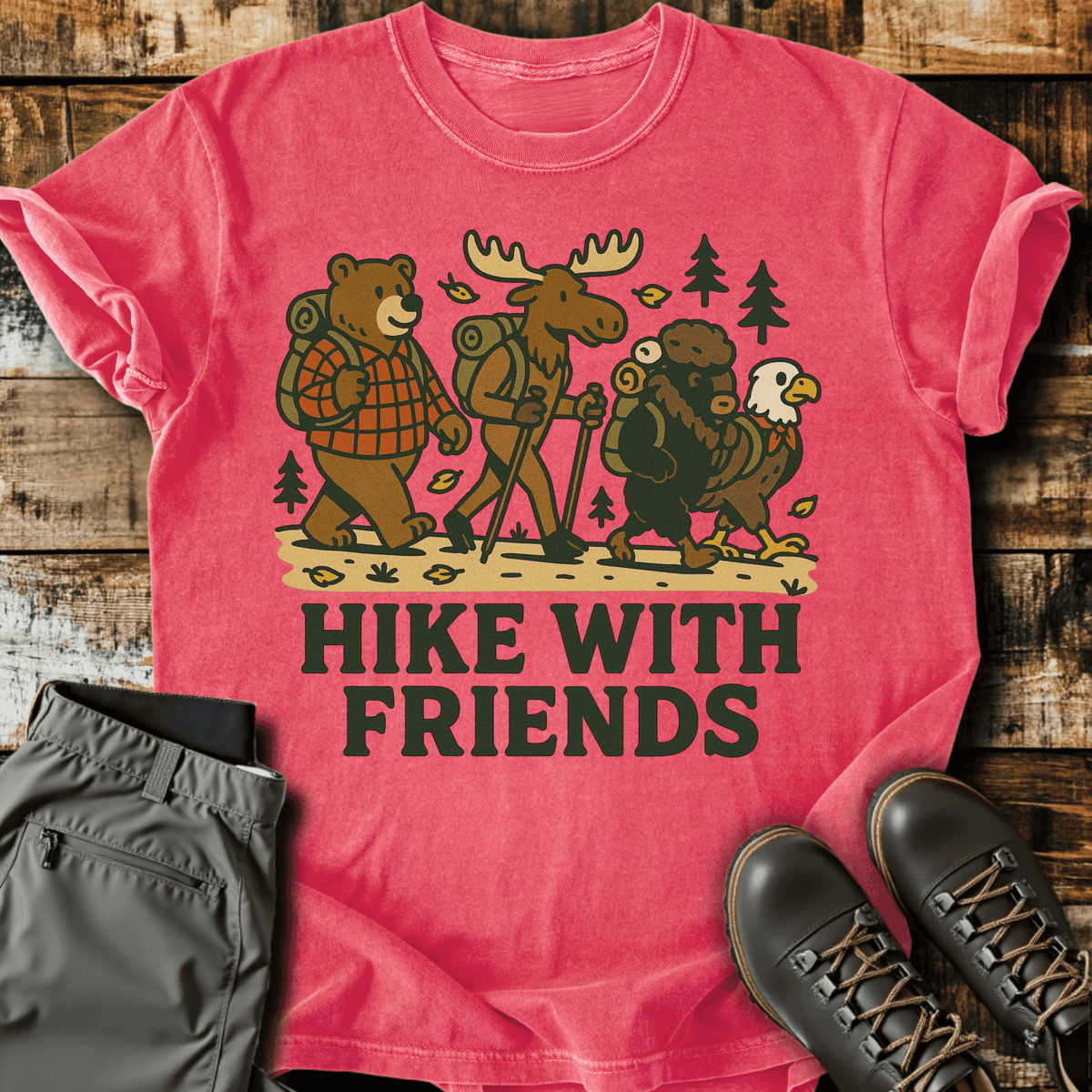 Hike With Friends T-Shirt - Graphic Tee - Gift for Hikers - Unisex