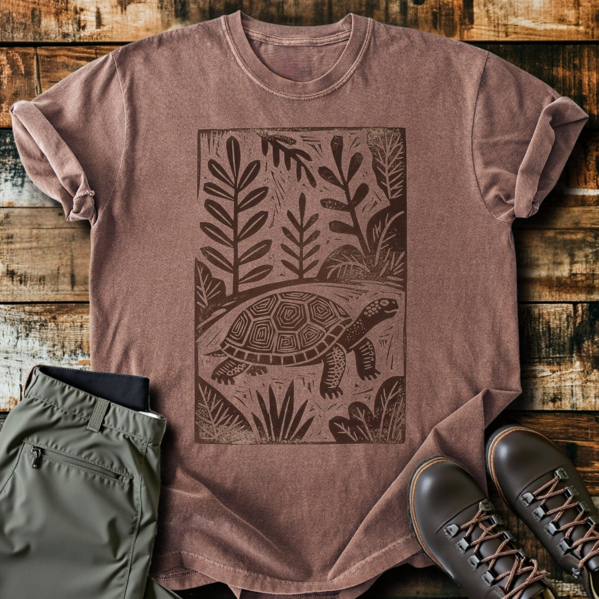 Box Turtle T-Shirt - Funny Hiking Graphic Tee - Gift for Hikers - Unisex