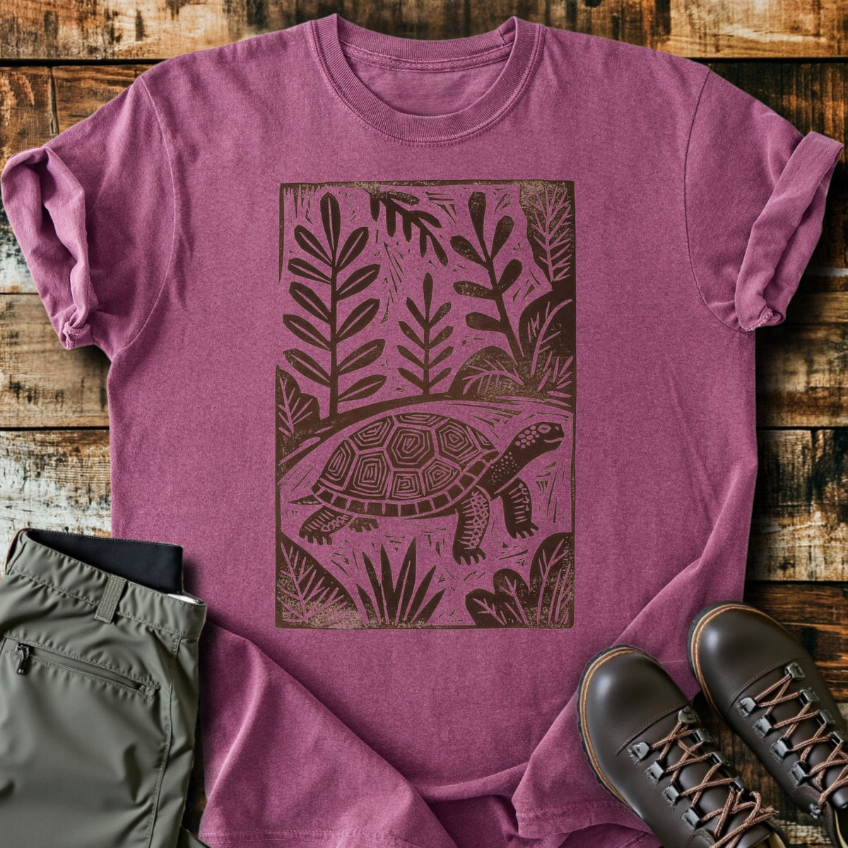 Box Turtle T-Shirt - Funny Hiking Graphic Tee - Gift for Hikers - Unisex