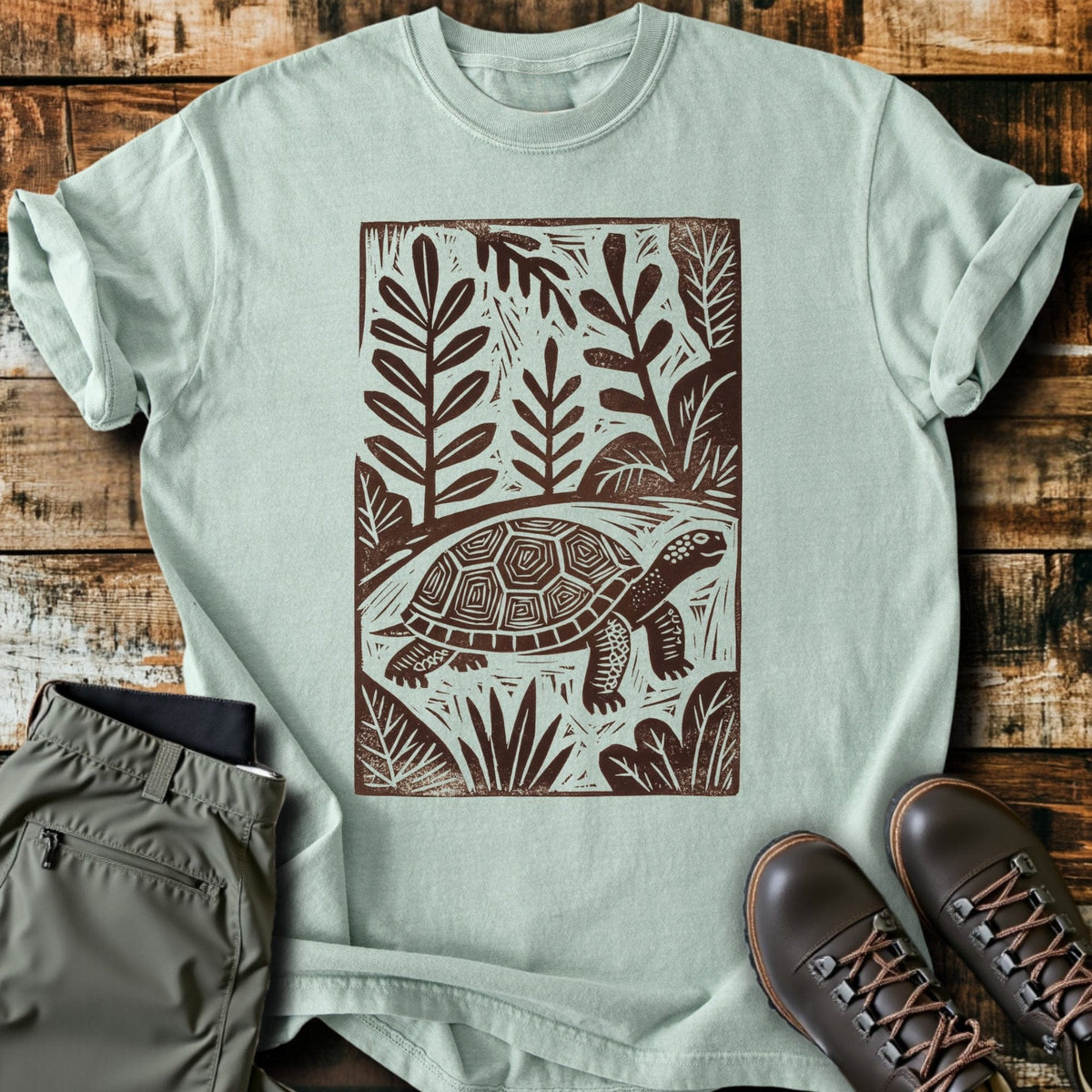 Box Turtle T-Shirt - Funny Hiking Graphic Tee - Gift for Hikers - Unisex