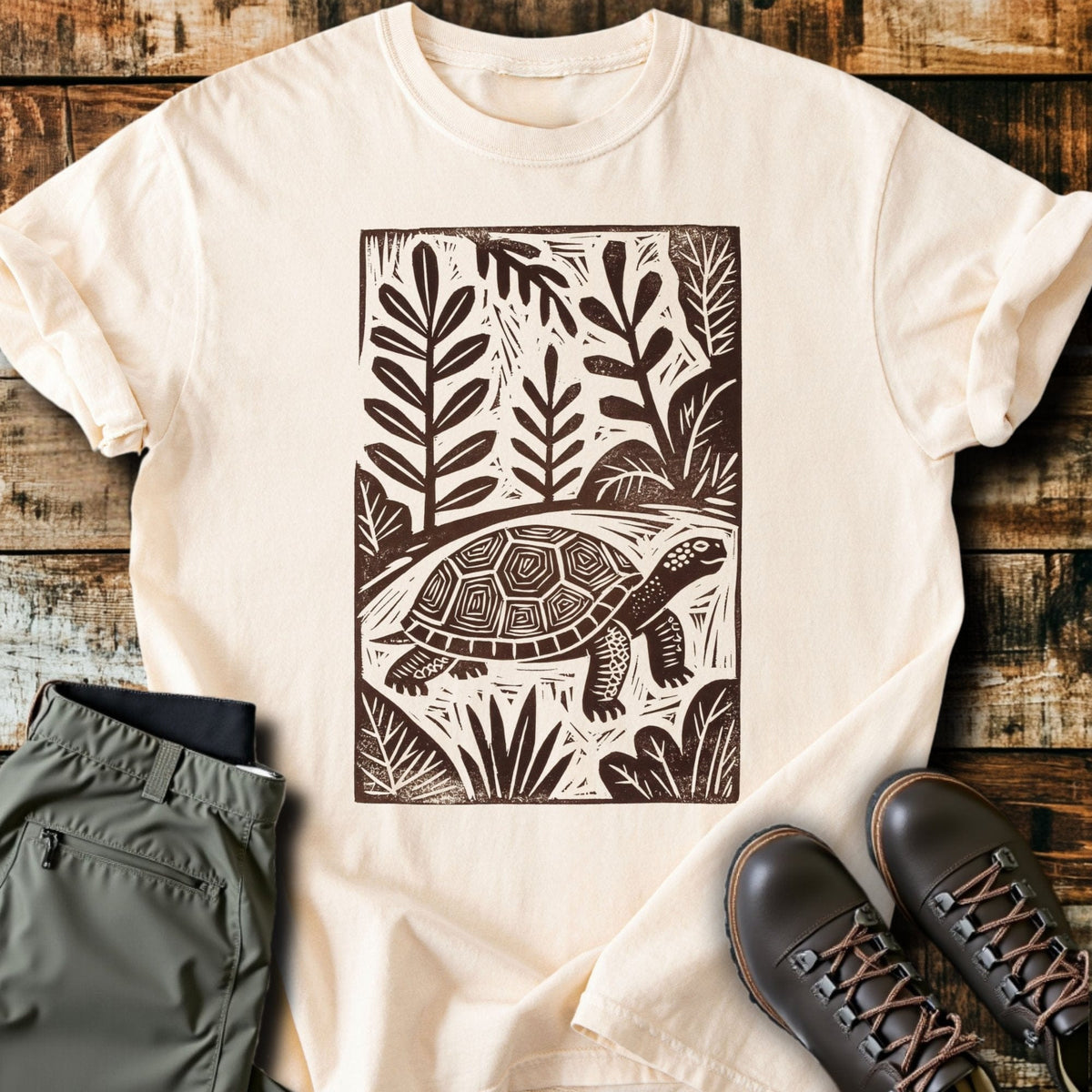 Box Turtle T-Shirt - Funny Hiking Graphic Tee - Gift for Hikers - Unisex