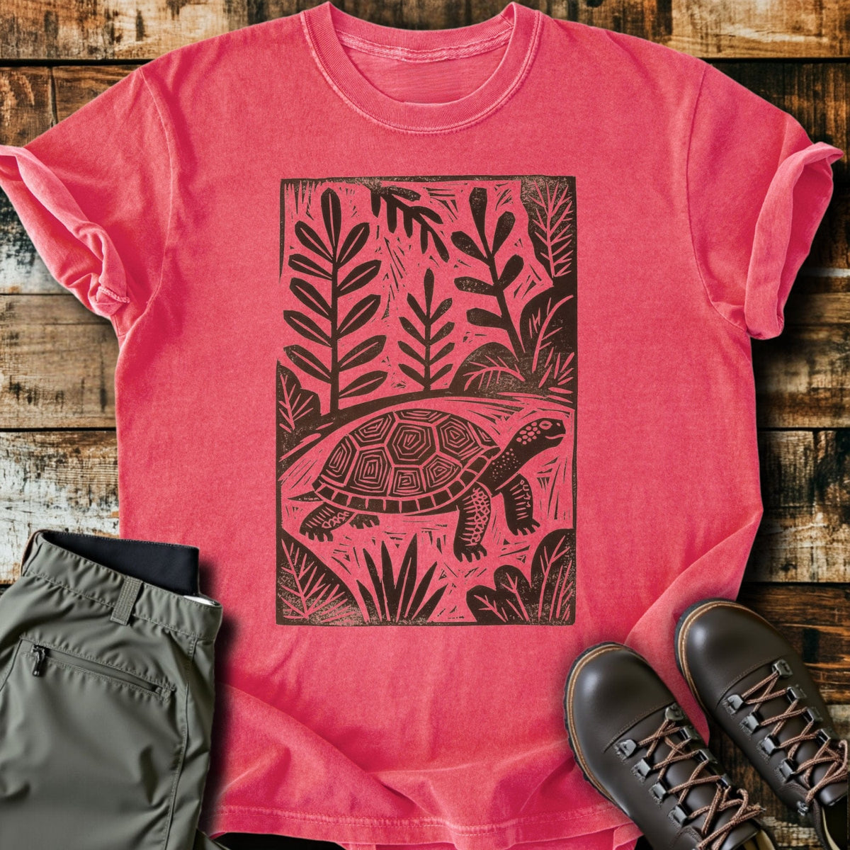 Box Turtle T-Shirt - Funny Hiking Graphic Tee - Gift for Hikers - Unisex