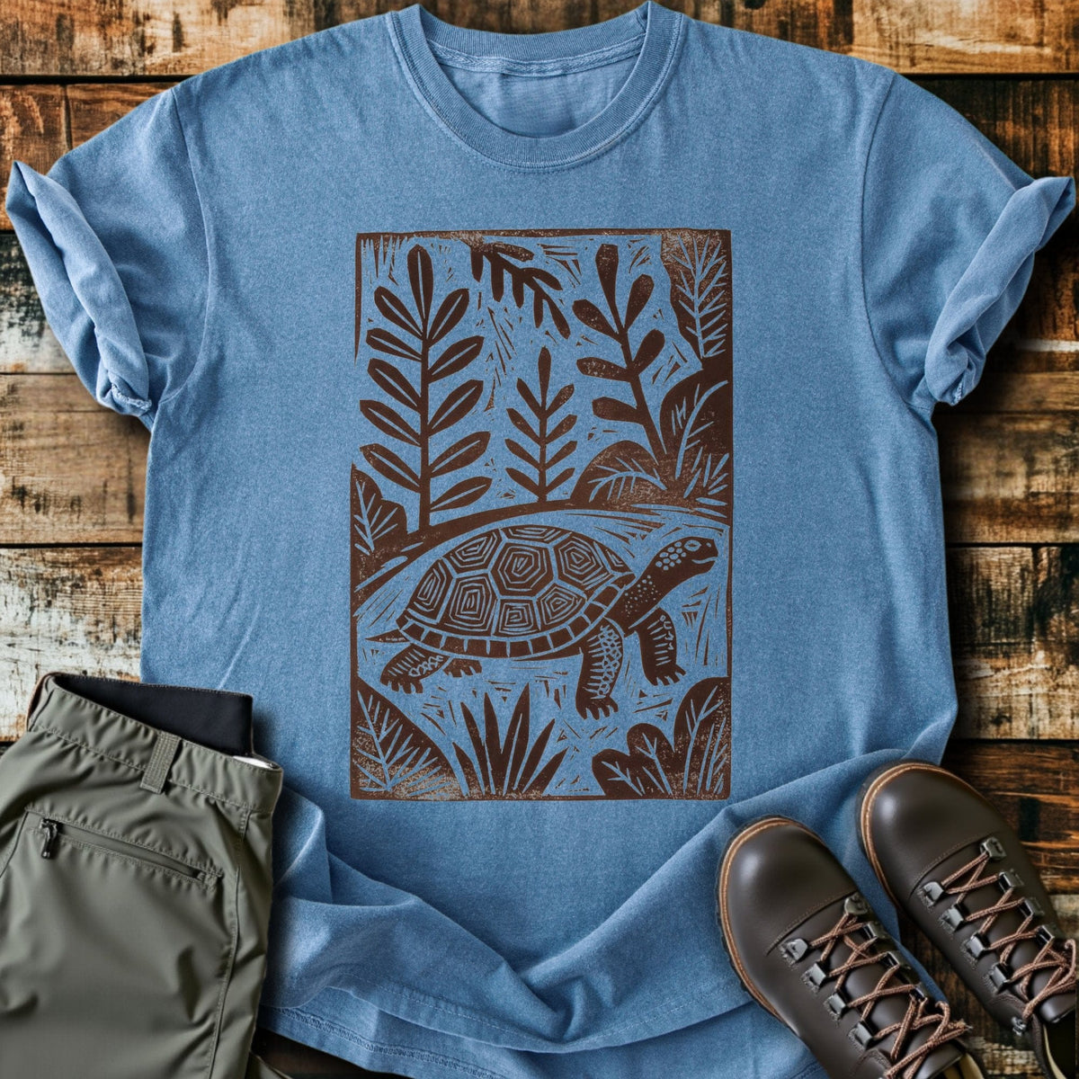 Box Turtle T-Shirt - Funny Hiking Graphic Tee - Gift for Hikers - Unisex