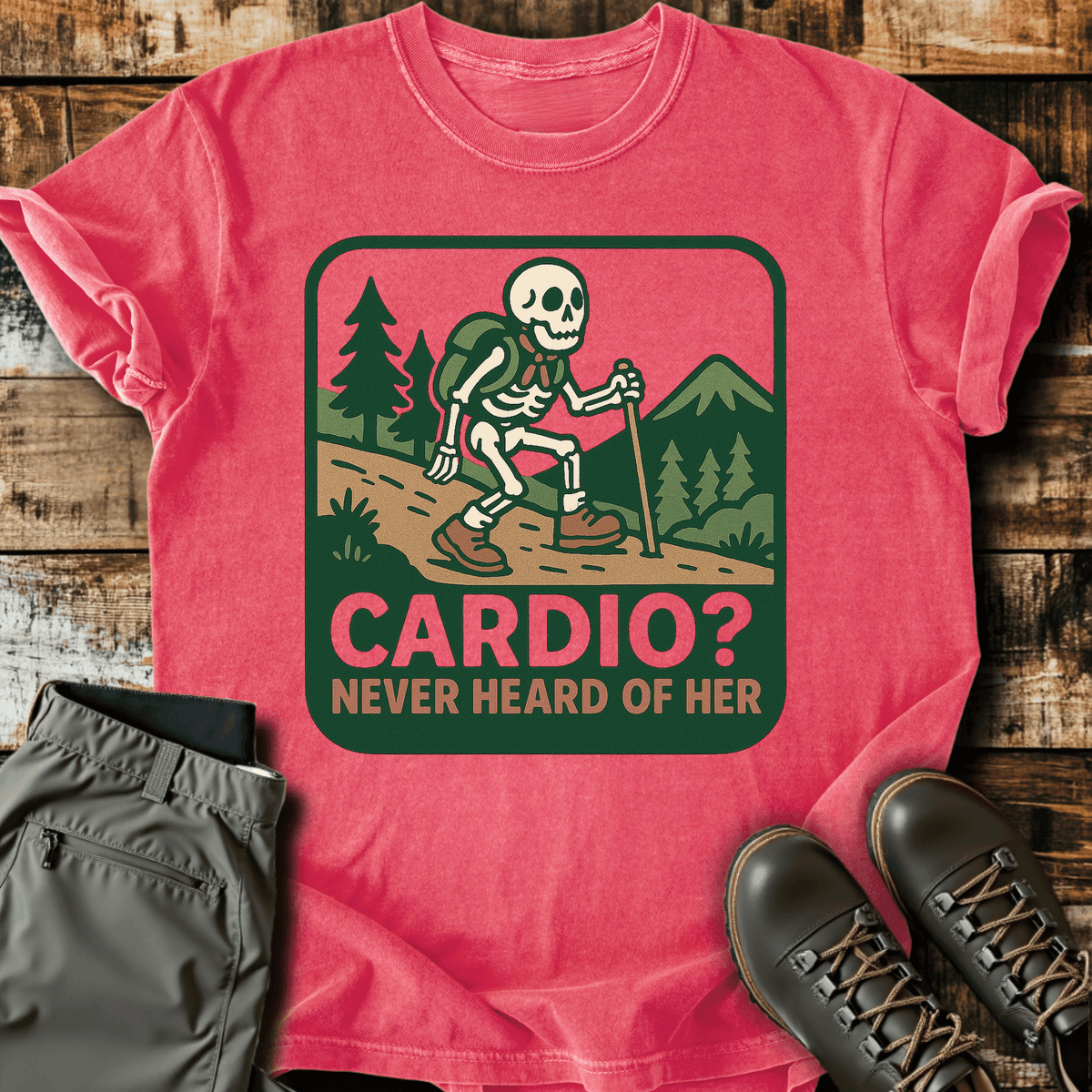 Cardio? T-Shirt - Funny Hiking Graphic Tee - Gift for Hikers - Unisex