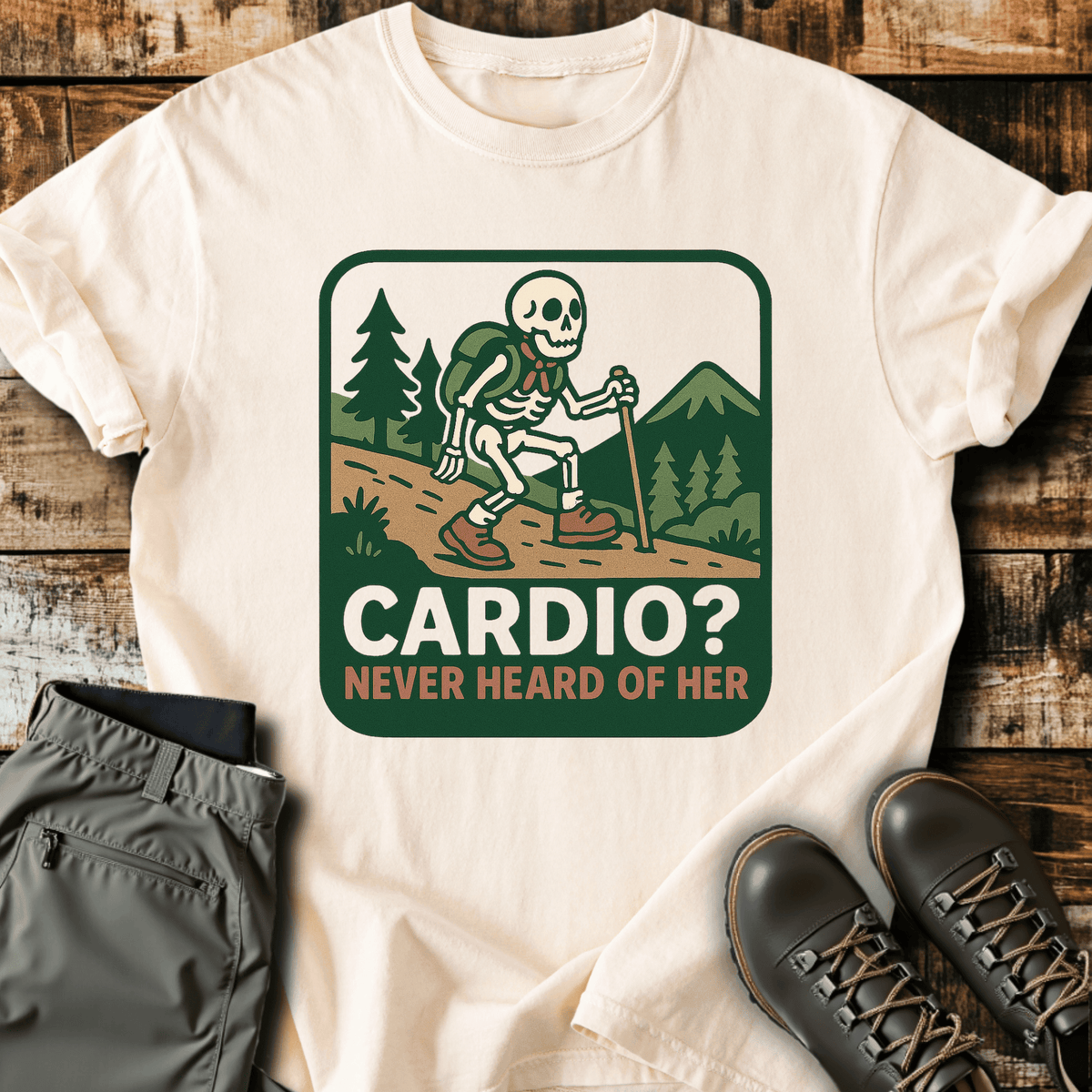 Cardio? T-Shirt - Funny Hiking Graphic Tee - Gift for Hikers - Unisex