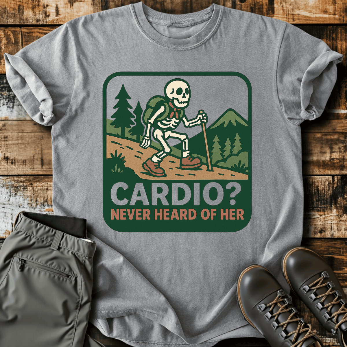Cardio? T-Shirt - Funny Hiking Graphic Tee - Gift for Hikers - Unisex