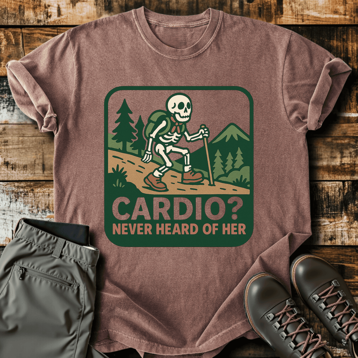 Cardio? T-Shirt - Funny Hiking Graphic Tee - Gift for Hikers - Unisex