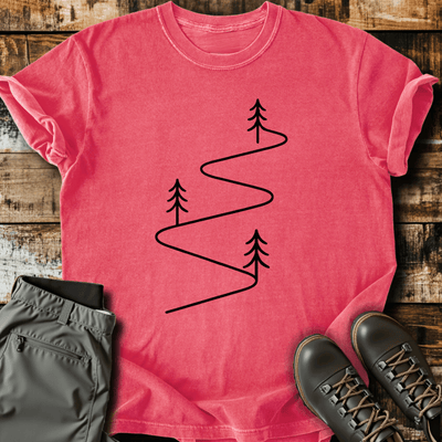 Downhill T-Shirt - Funny Hiking Graphic Tee - Gift for Hikers - Unisex