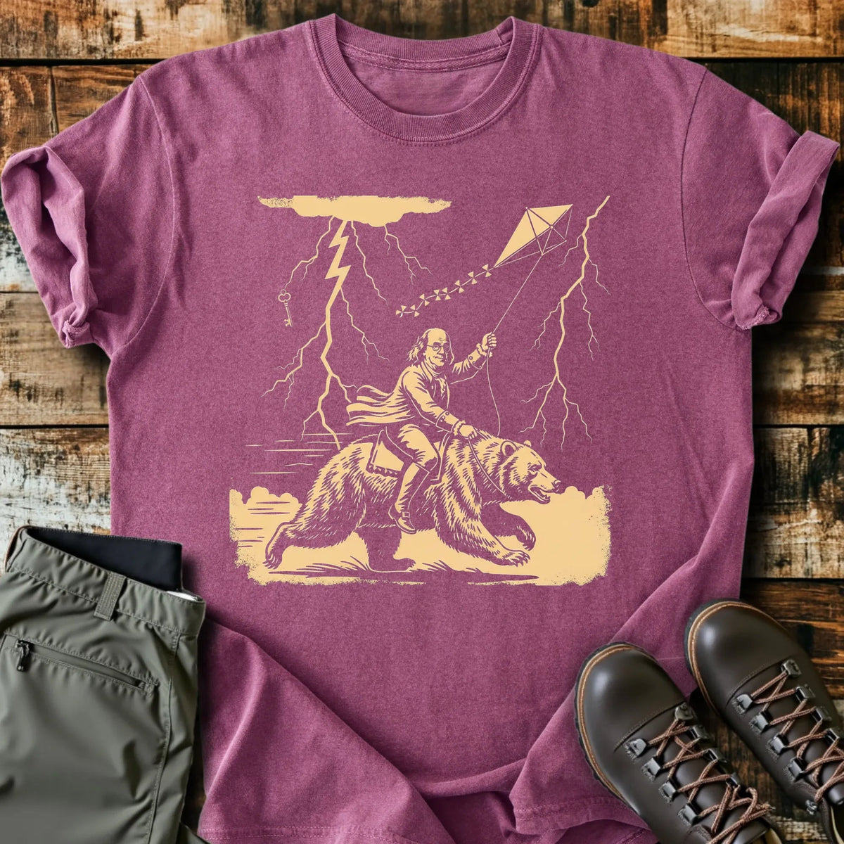 Ben Franklin T-Shirt - Funny Hiking Graphic Tee - Gift for Hikers - Unisex