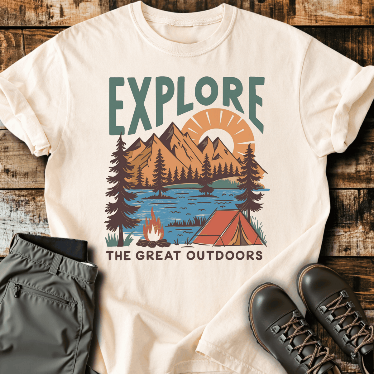 Explore Outdoors T-Shirt - Funny Hiking Graphic Tee - Gift for Hikers - Unisex