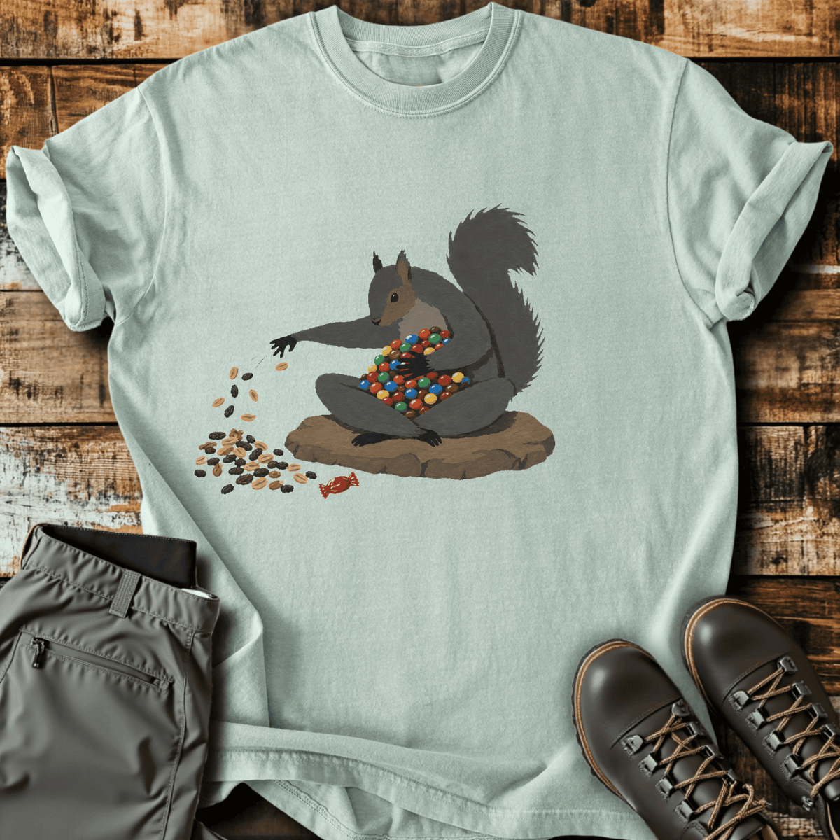 Candy Hoarder T-Shirt - Funny Hiking Graphic Tee - Gift for Hikers - Unisex