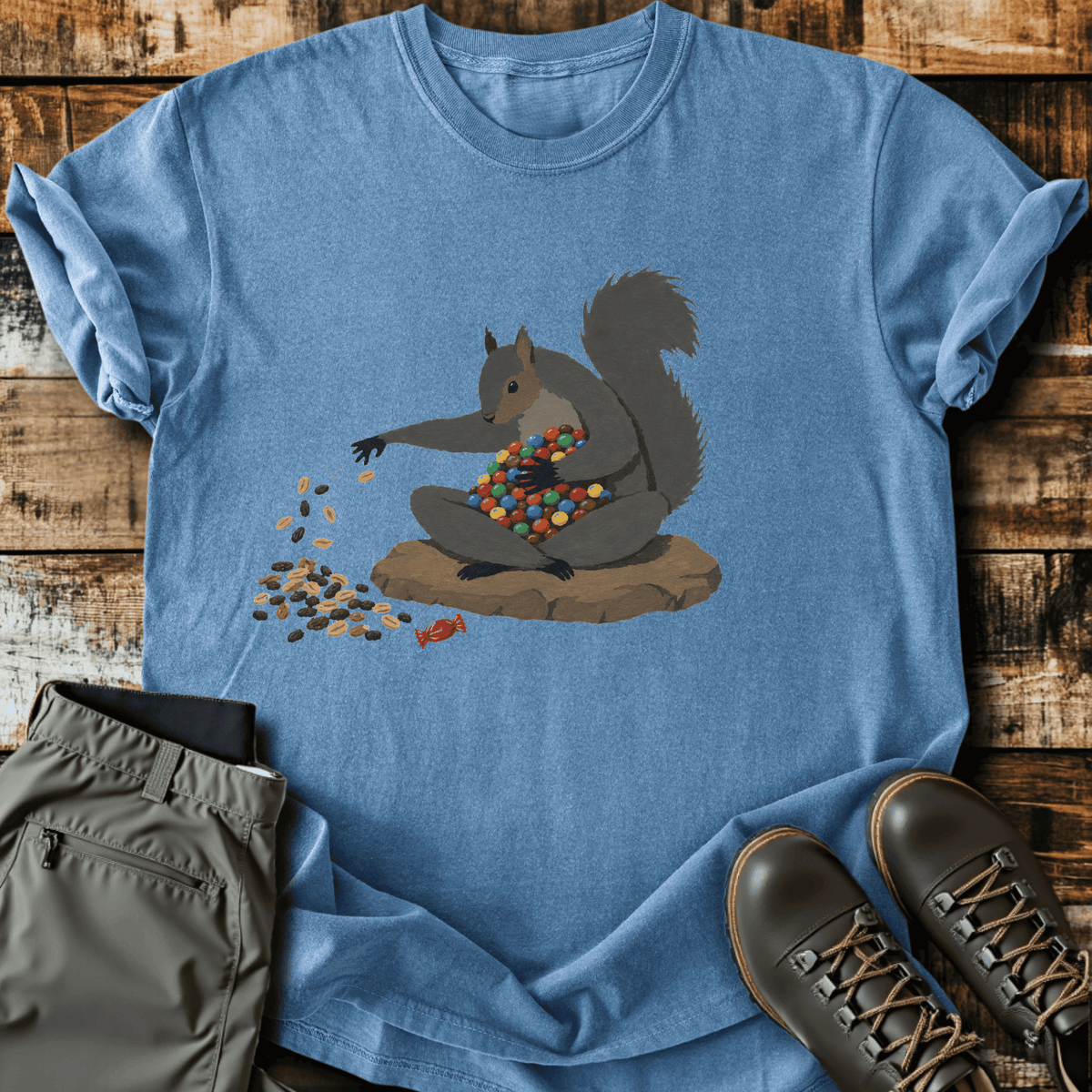 Candy Hoarder T-Shirt - Funny Hiking Graphic Tee - Gift for Hikers - Unisex