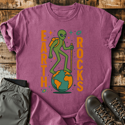 Earth Rocks T-Shirt - Funny Hiking Graphic Tee - Gift for Hikers - Unisex