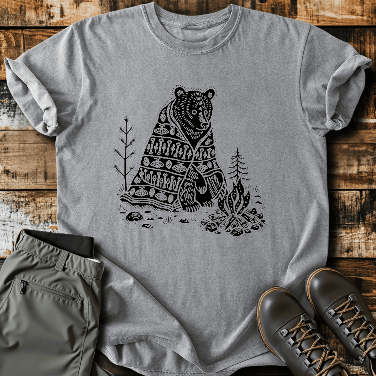 Bear Necessities T-Shirt - Funny Hiking Graphic Tee - Gift for Hikers - Unisex