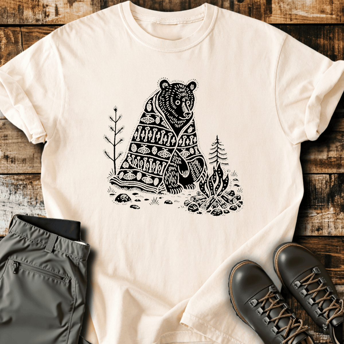 Bear Necessities T-Shirt - Funny Hiking Graphic Tee - Gift for Hikers - Unisex