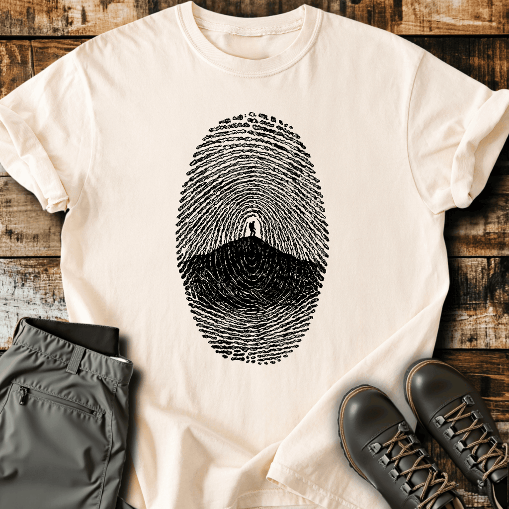 Fingerprint T-Shirt - Funny Hiking Graphic Tee - Gift for Hikers - Unisex
