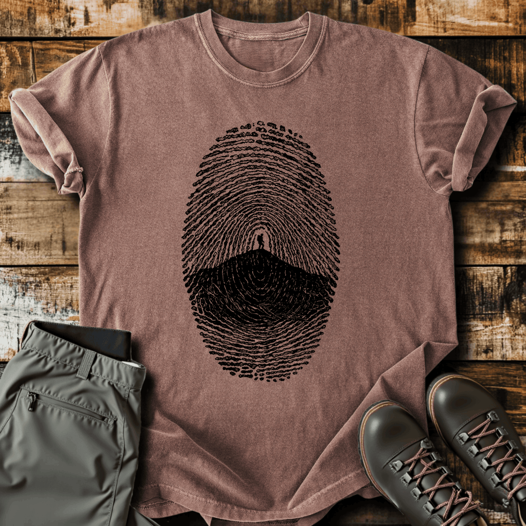 Fingerprint T-Shirt - Funny Hiking Graphic Tee - Gift for Hikers - Unisex
