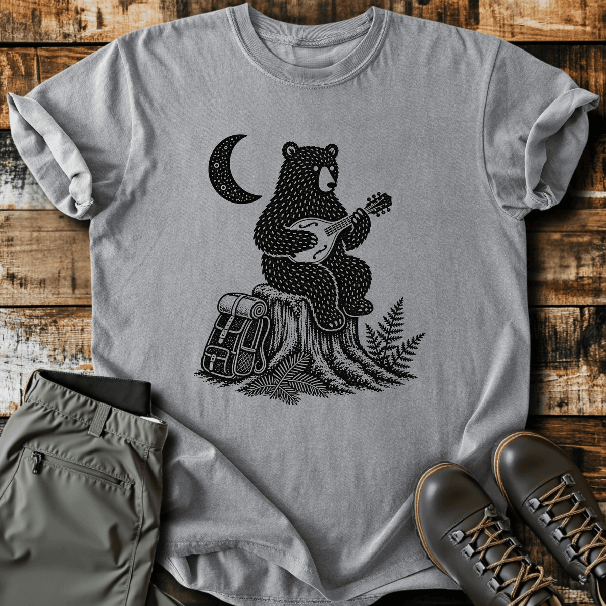Bear-ly Pickin T-Shirt - Funny Hiking Graphic Tee - Gift for Hikers - Unisex
