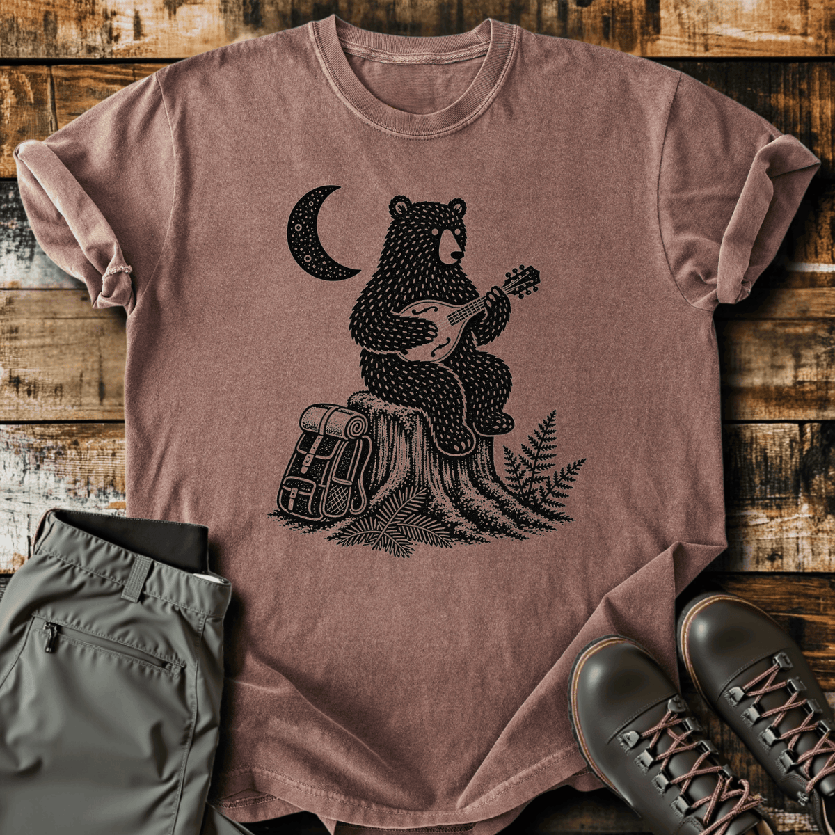 Bear-ly Pickin T-Shirt - Funny Hiking Graphic Tee - Gift for Hikers - Unisex