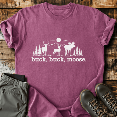 Buck Buck Moose T-Shirt - Funny Hiking Graphic Tee - Gift for Hikers - Unisex