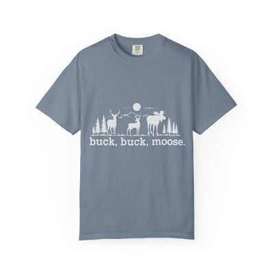 Buck Buck Moose T-Shirt - Funny Hiking Graphic Tee - Gift for Hikers - Unisex