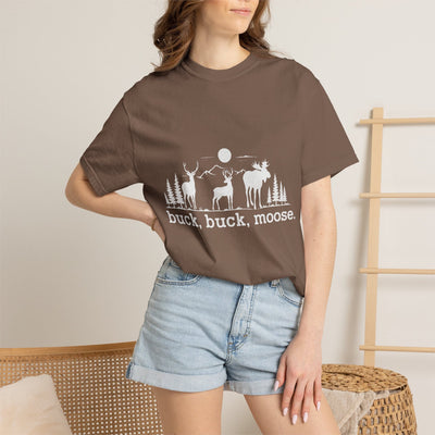 Buck Buck Moose T-Shirt - Funny Hiking Graphic Tee - Gift for Hikers - Unisex
