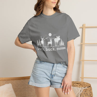 Buck Buck Moose T-Shirt - Funny Hiking Graphic Tee - Gift for Hikers - Unisex