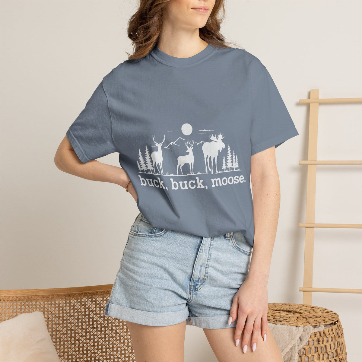 Buck Buck Moose T-Shirt - Funny Hiking Graphic Tee - Gift for Hikers - Unisex