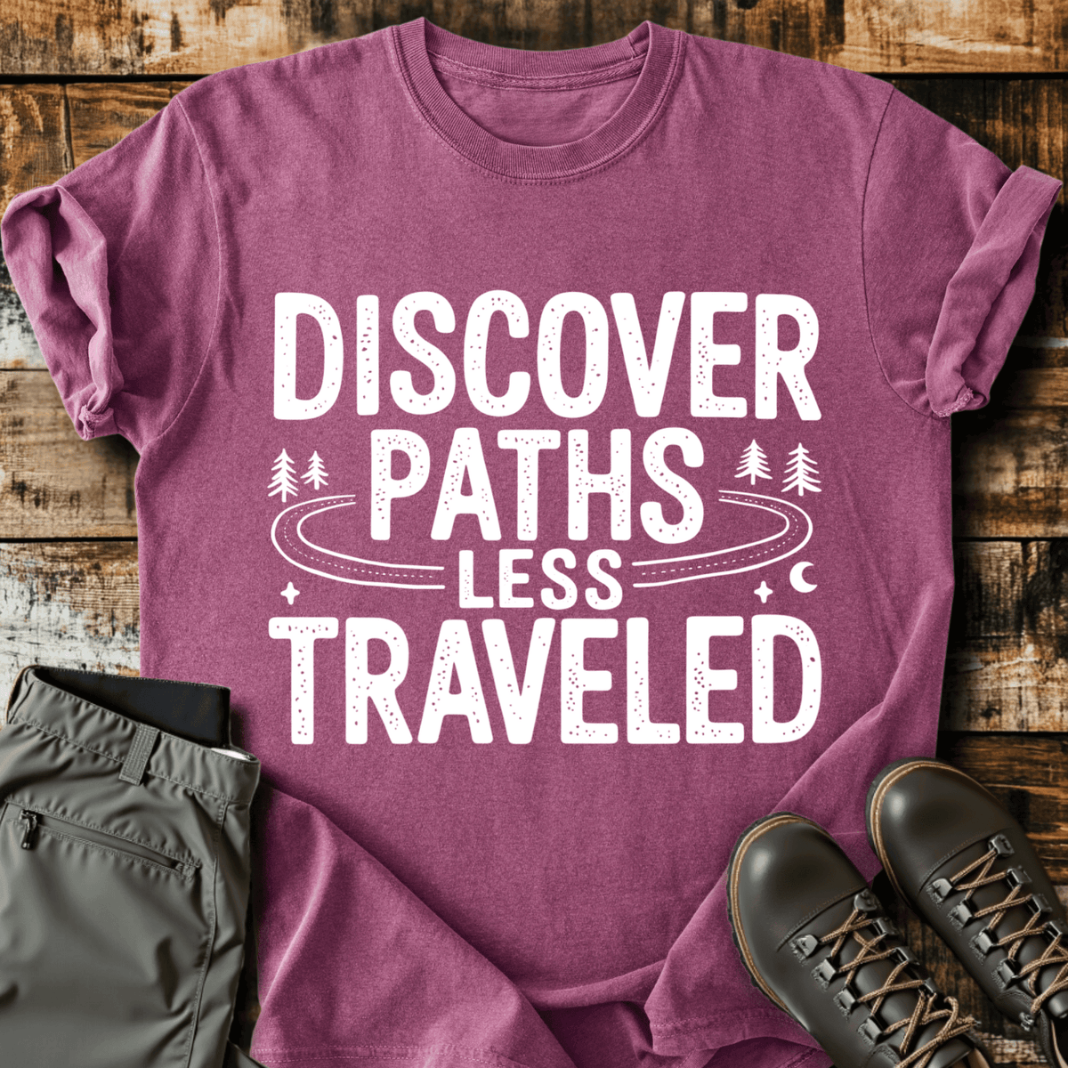 Discover Paths T-Shirt - Funny Hiking Graphic Tee - Gift for Hikers - Unisex
