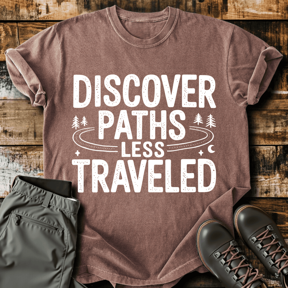 Discover Paths T-Shirt - Funny Hiking Graphic Tee - Gift for Hikers - Unisex