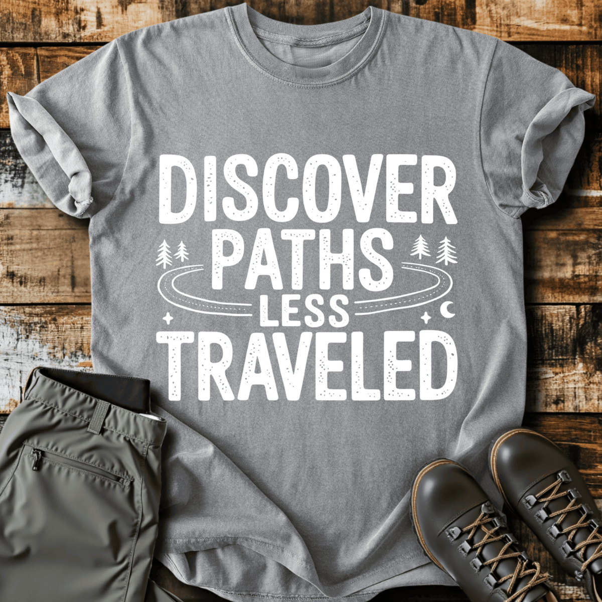 Discover Paths T-Shirt - Funny Hiking Graphic Tee - Gift for Hikers - Unisex