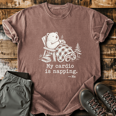 Cardio Is Napping T-Shirt - Funny Hiking Graphic Tee - Gift for Hikers - Unisex