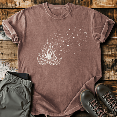 Fire Crackling T-Shirt - Funny Hiking Graphic Tee - Gift for Hikers - Unisex
