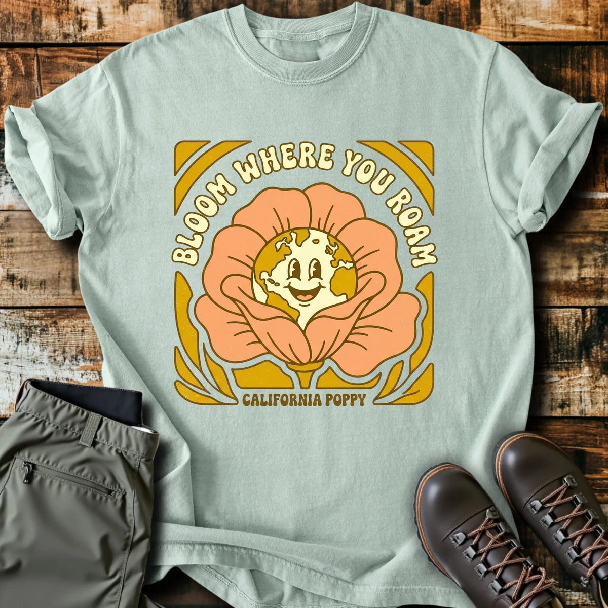Cali Poppy T-Shirt - Funny Hiking Graphic Tee - Gift for Hikers - Unisex