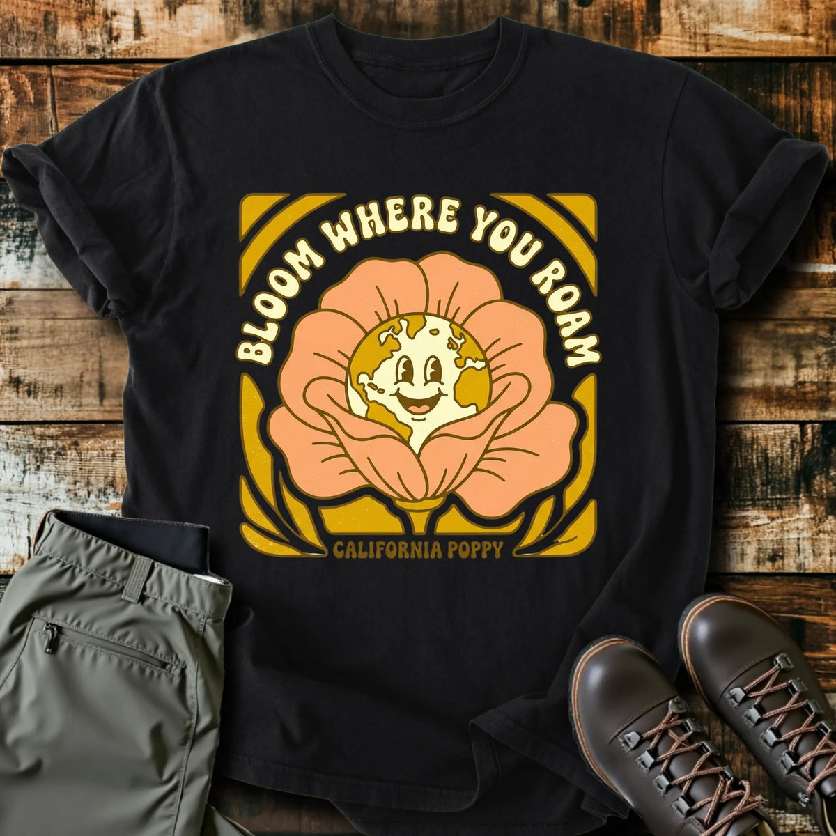 Cali Poppy T-Shirt - Funny Hiking Graphic Tee - Gift for Hikers - Unisex