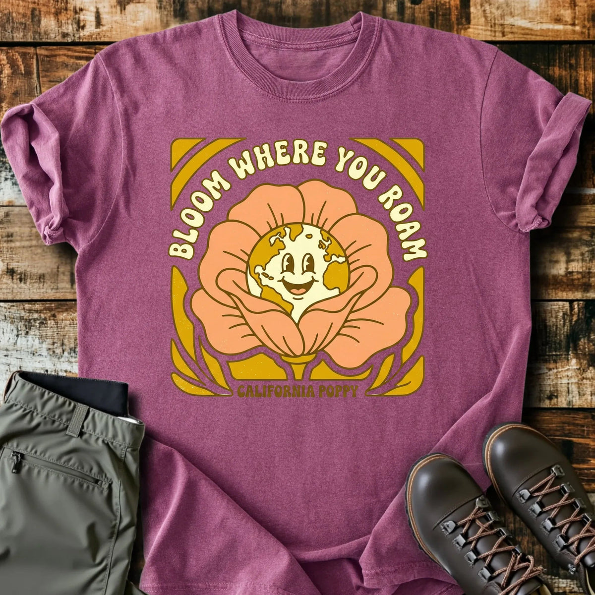 Cali Poppy T-Shirt - Funny Hiking Graphic Tee - Gift for Hikers - Unisex