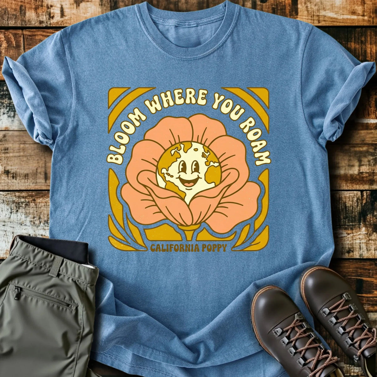 Cali Poppy T-Shirt - Funny Hiking Graphic Tee - Gift for Hikers - Unisex