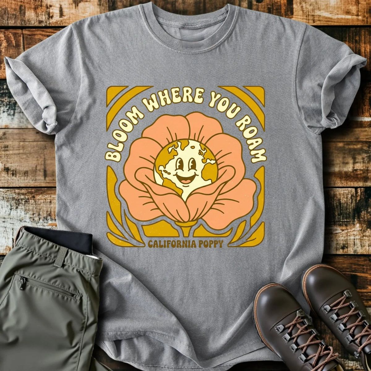 Cali Poppy T-Shirt - Funny Hiking Graphic Tee - Gift for Hikers - Unisex