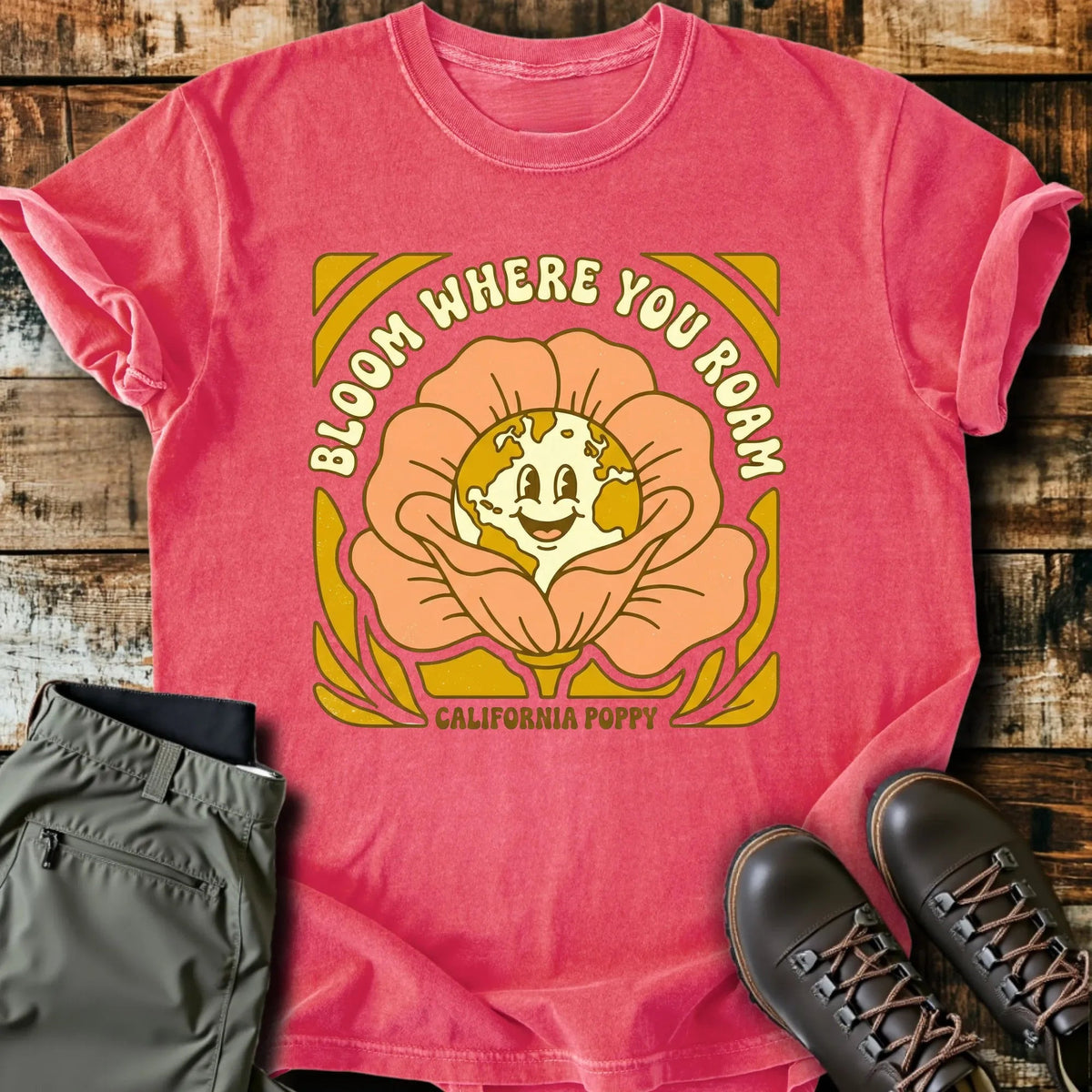 Cali Poppy T-Shirt - Funny Hiking Graphic Tee - Gift for Hikers - Unisex