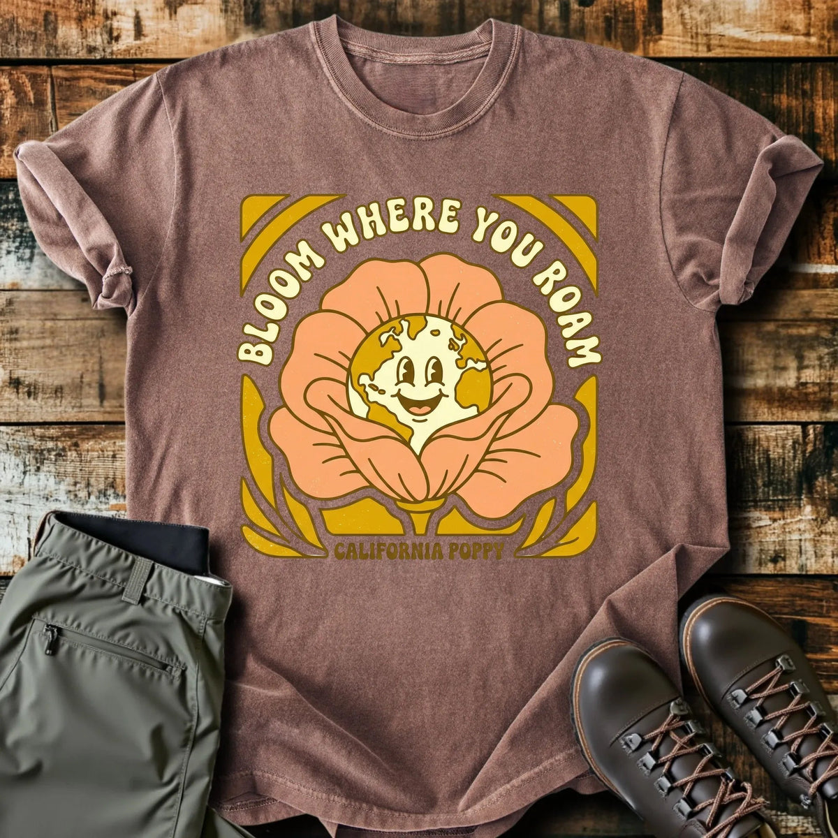 Cali Poppy T-Shirt - Funny Hiking Graphic Tee - Gift for Hikers - Unisex