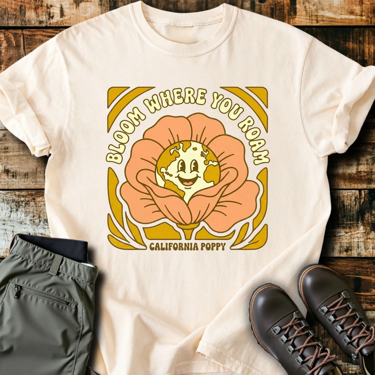 Cali Poppy T-Shirt - Funny Hiking Graphic Tee - Gift for Hikers - Unisex