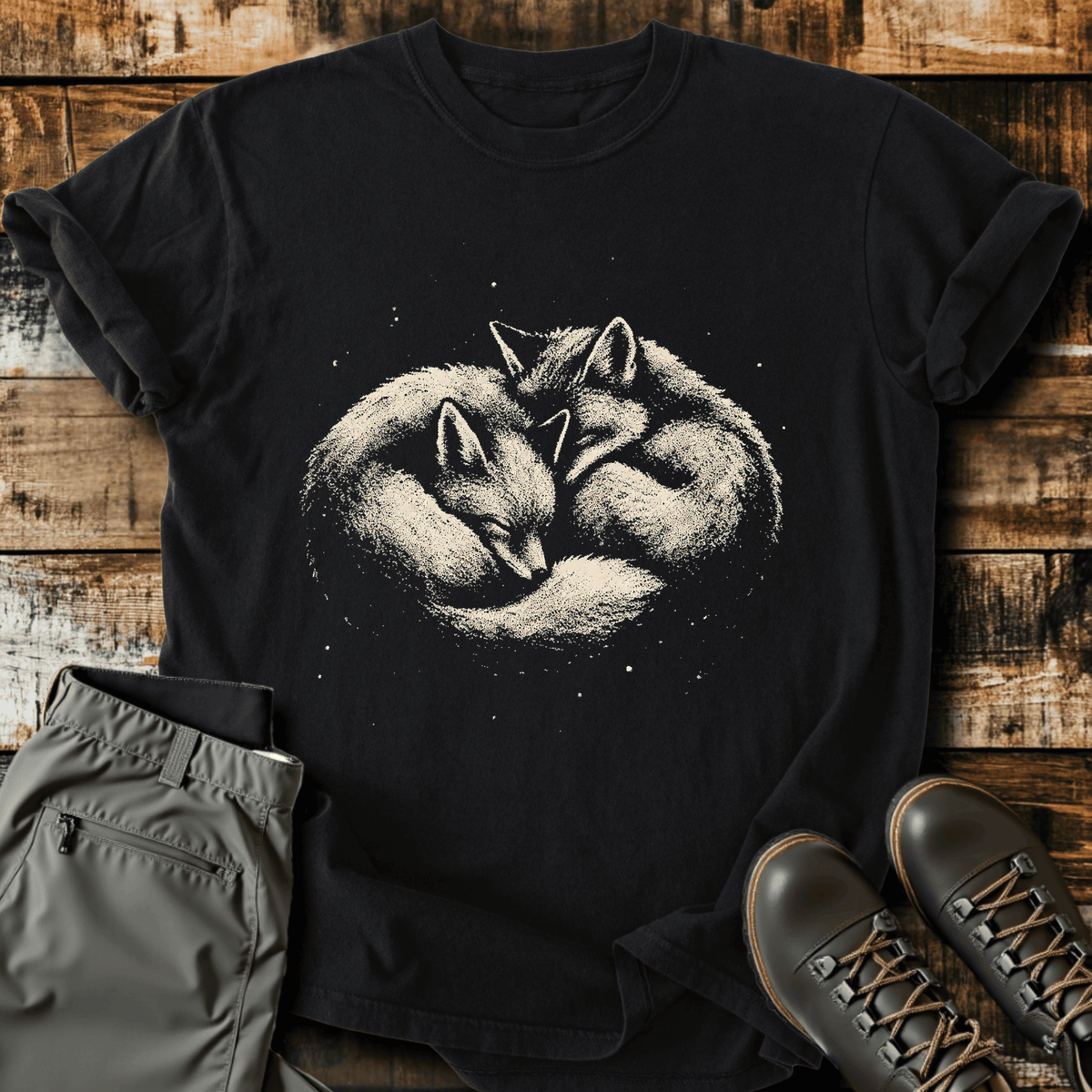 Fox Hugs T-Shirt Funny Hiking Shirt